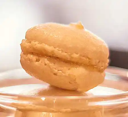 Hellbrauner Macaron.