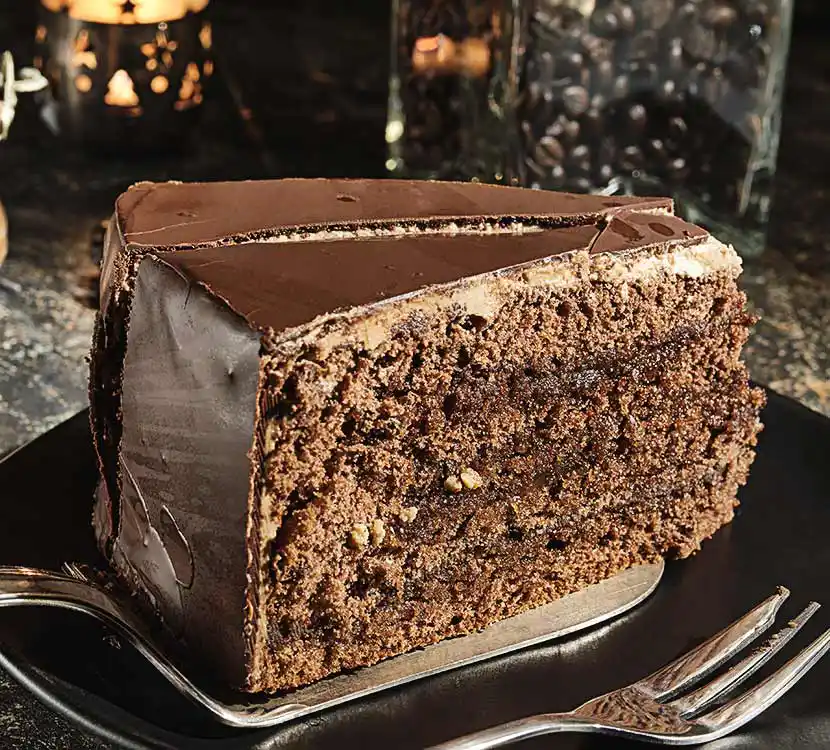 Teller mit 2 Stück Sachertorte.